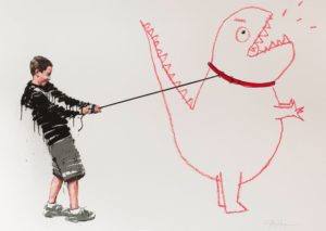 ERNEST ZACHAREVIC JURASSIC BARK – FIRST EVER ANIMATED STREET ART PRINT