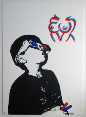 z BUST WHAT ALL BOYS WANT HAND FINISHED ON ACRYLIC WHITE
