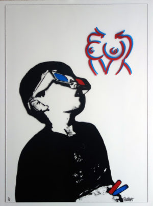 z BUST WHAT ALL BOYS WANT HAND FINISHED ON ACRYLIC PLAIN EDITION OF 5