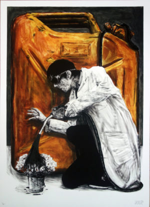 z LEVALET OIL HAND FINISHED PRINT
