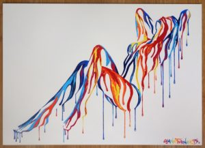 z SHANE TURNER PSYCHAMELEON 5.1 REMIX PRINT ON ALUMINIUM ACRYLIC COMPOSITE