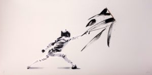 z KUNSTRASEN “FIGHTING A BLANK PAPER” 1/1’S HAND FINISHED