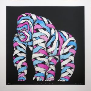 OTTO SCHADE GORILLA WATER COLOUR & GLITTER 1/1’s