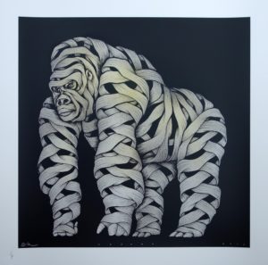 OTTO SCHADE GORILLA SPRAY PAINT GREY & YELLOW 1/4