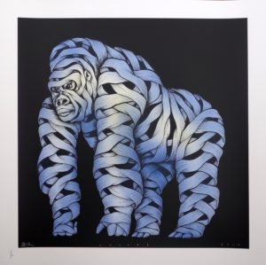 OTTO SCHADE GORILLA SPRAY PAINT BLUE & YELLOW 1/10