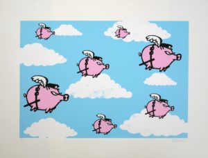 z MAU MAU PIGS MIGHT FLY PRINT EDITION OF 45