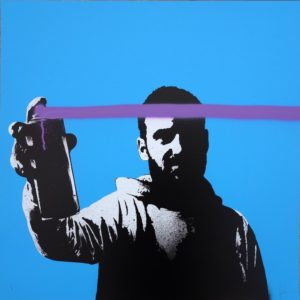 z FAKE SPRAY YOUR SCREEN P/P HAND FINISHED – SKY BLUE – SINGLE