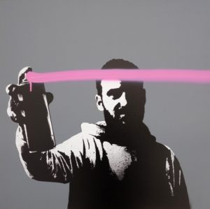 z FAKE SPRAY YOUR SCREEN P/P HAND FINISHED – GREY – SINGLE