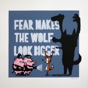 z MAU MAU FEAR MAKES THE WOLF LOOK BIGGER MIDNIGHT BLUE