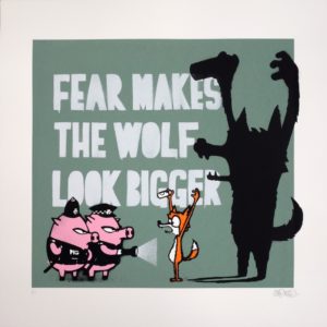 z MAU MAU FEAR MAKES THE WOLF LOOK BIGGER FOREST GREEN