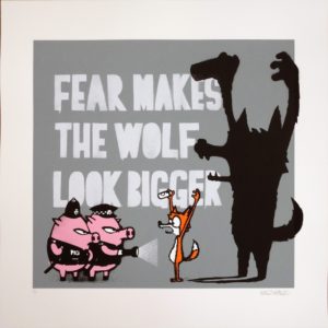 z MAU MAU FEAR MAKES THE WOLF LOOK BIGGER CEMENT