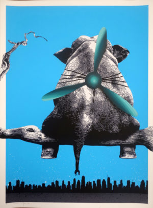 z Hama Woods – Free – Sky – Turquoise – Hand Finished – edition of 5