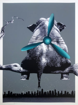 z Hama Woods – Free – Grey – Turquoise – Hand Finished – edition of 5