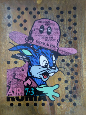 z A.CE BUNNY ROMA – HAND PAINTED IN ACRYLICS 1/1 UNIQUE BRASS