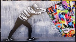 z Martin Whatson Behind The Curtain Hand Finished Acrylic Edition