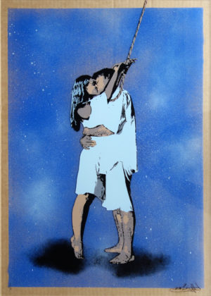 z NAFIR LAST KISS CLEAR ACRYLIC HAND PAINTED BACKGROUND 1/1