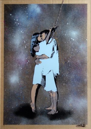 z NAFIR LAST KISS CLEAR ACRYLIC HAND PAINTED BACKGROUND 1/1