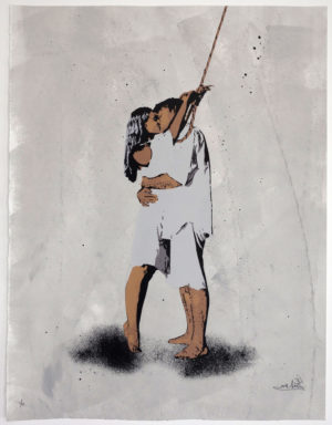 NAFIR LAST KISS HAND PAINTED BACKGROUNDS EDITION OF 85