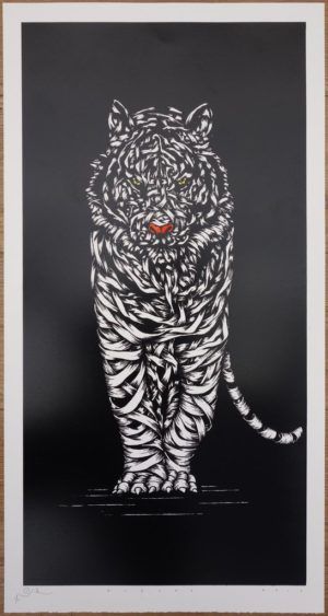 OTTO SCHADE TIGER 1/10 HAND FINISHED PRINT ? WHITE
