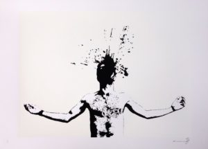 NAFIR VOICES INSIDE MY HEAD PRINT – WHITE