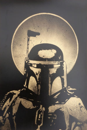 z FAKE HOLY FETT ORIGINAL ON PAPER GOLD ED OF 15