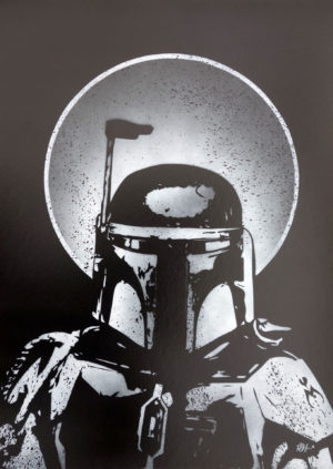 z FAKE HOLY FETT ORIGINAL ON PAPER WHITE ED OF 15