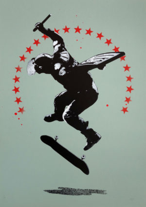 z FAKE RIOT ORIGINAL ON PAPER GREEN/GREY ED OF 15