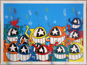 z EL PEZ STREET PARTY SKY HAND PAINTED 1/1’s