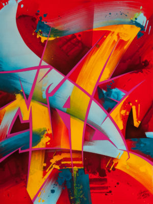 z MadC ELEVEN EIGHT MIXED MEDIA PRINT PINK VARIANT