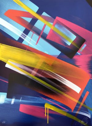 z MADC OCEAN’S 9 – YELLOW HAND PAINTED SCREEN PRINT