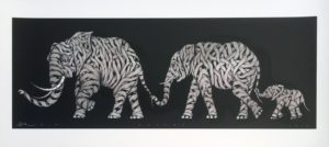OTTO SCHADE FAMILY TIES UNIQUE HAND FINISHED PRINT – WATER COLOUR – GREY