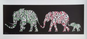 OTTO SCHADE FAMILY TIES UNIQUE HAND FINISHED PRINT – WATER COLOUR – GREEN’S