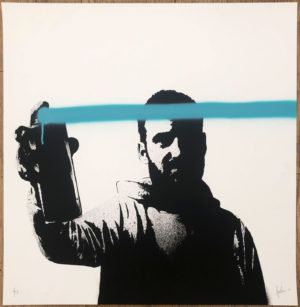 z FAKE SPRAY YOUR SCREEN WHITE P/P HAND FINISHED P/P 1/2