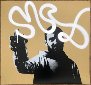 z FAKE SPRAY YOUR SCREEN GOLD P/P HAND FINISHED P/P 1/2