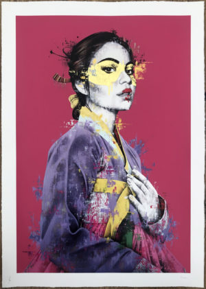 z FINDAC JIBO HAND FINISHED PINK GOLD LEAF ED OF 30 .