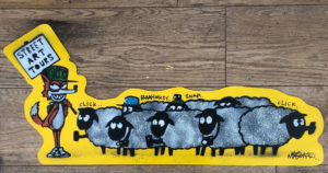 z MAU MAU STREETSY ORIGINAL ON DYE CUT METAL – YELLOW