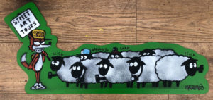 z MAU MAU STREETSY ORIGINAL ON DYE CUT METAL – GREEN