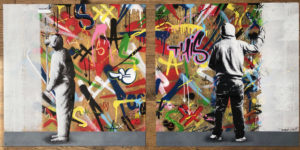 z MARTIN WHATSON THE CYCLE DIPTYCH BRASS HAND FINISH ED OF 5