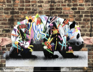 z MARTIN WHATSON PANDA CLEAR ACRYLIC HAND FINISH ED OF 12